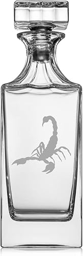 Decantador de whisky de vidrio de 30 oz con tapón de vidrio de regalo Scorpion