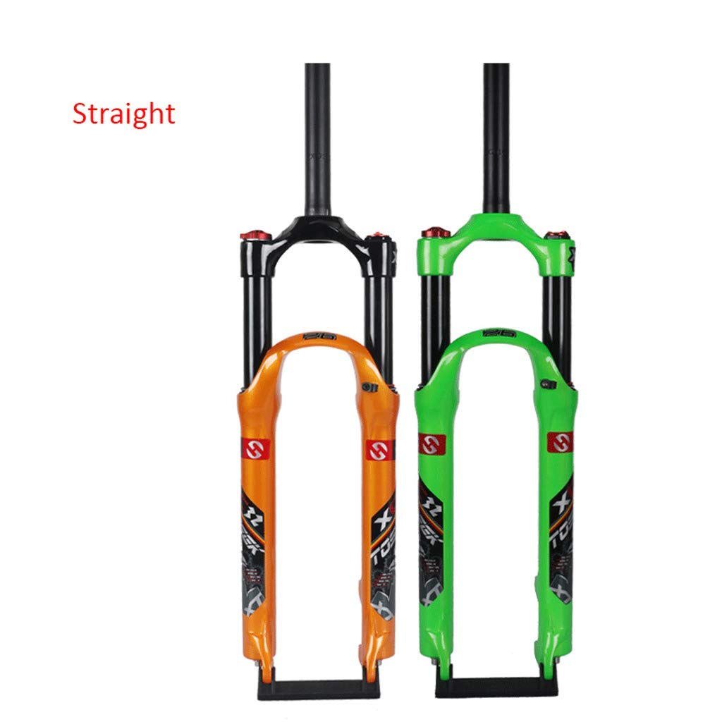 Fourche de VTT à Suspension 26 Pouces, Blocage d'épaule, Freins à Disque, Amortisseur Avant en Alliage d'aluminium (Vert, 26 Pouces)