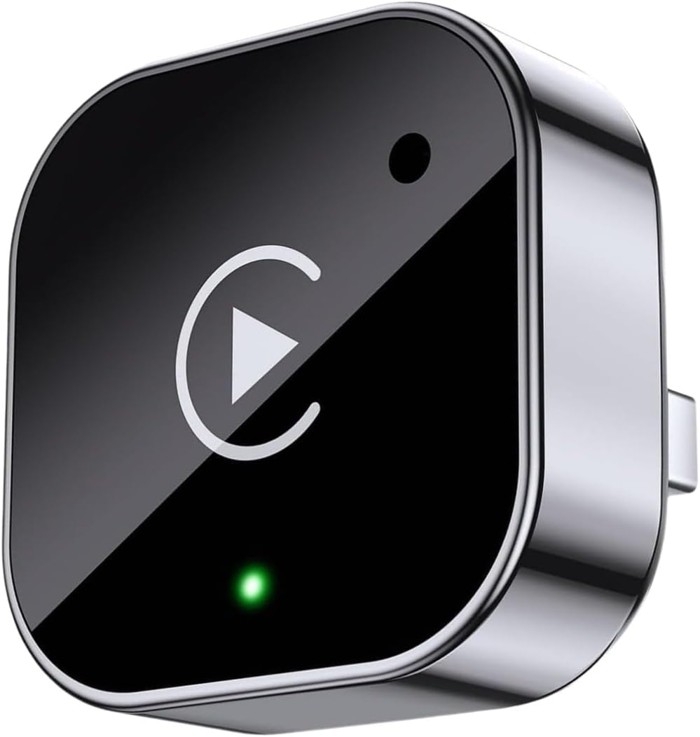 Wireless Carplay Adapter 2025 Upgrade – 2-in-1 Plug and Play USB to Wireless Adapter for iPhone & Android, Seamless Bluetooth Connectivity for Car Stereo, Auto Link Car Accessories