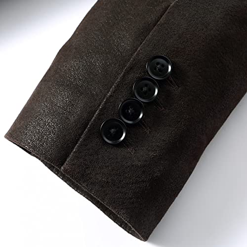 Image of FLAVOR Men's Real Leather Blazer Classic Leather Jacket