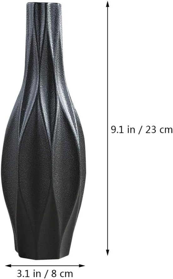 Ceramic Vases Simple Decorative Vase for Home Office Living Room Wedding Party Dinning Table Decoration Black Size