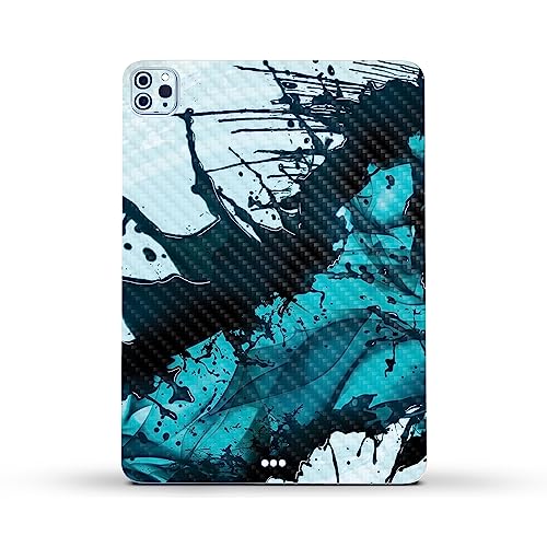 Image of MightySkins Carbon Fiber Skin Compatible with Apple iPad Pro 11 inch M2 4th Gen (2022) Full Wrap Kit - Wild Splash | Protective, Durable Textured Carbon Fiber Finish | Easy to Apply | Made in The USA
