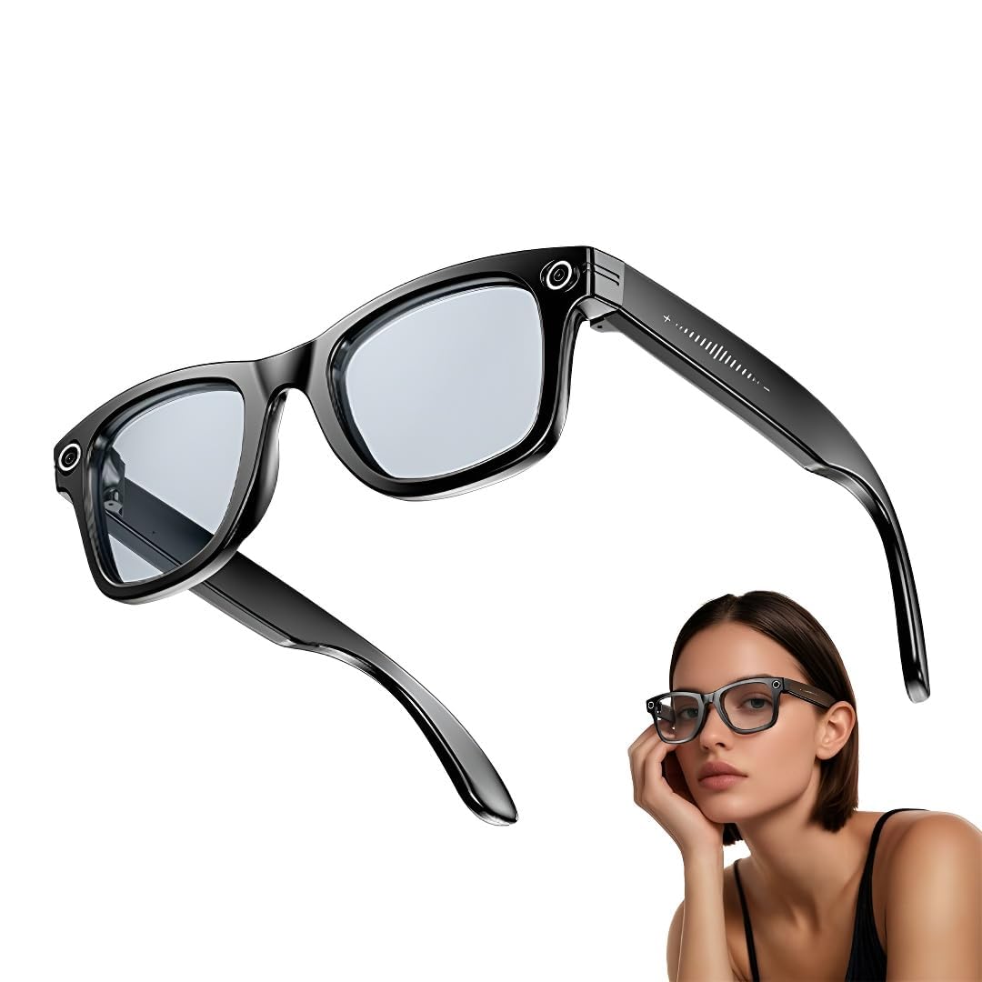 Gafas Inteligentes AI: 1080P Manos Libres, Bluetooth 5.4, IP65, Protección UV - Envío de Amazon, Ideal Diario/Al Aire Libre