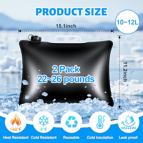 Set 2 bolsas para baño de hielo recargables 6 litros miniatura 3