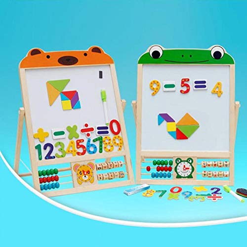 Pizarra de caballete de madera para aprender jugando en el cuarto infantil 3