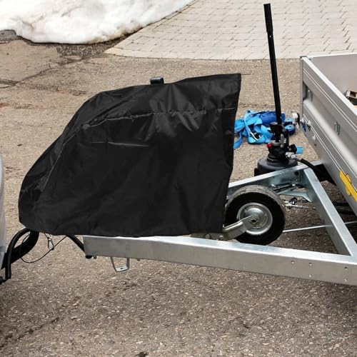 Levemolo Rv Trailer Hitch Cover Silver Oxford Cloth Protective Towing Hitch Cover for Outdoor Use Sturdy Drawbar Protection and Detachment Prevention and Tongue Jack — view 4