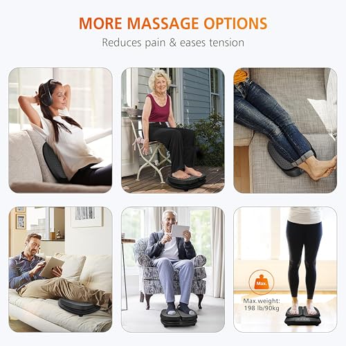 Snailax Foot Massager Machine with Heat,Remote Control, Adjustable Vibration Feet Massager Machine Increased Blood Circulation,Plantar Fasciitis, Stress (Black) - Image 5