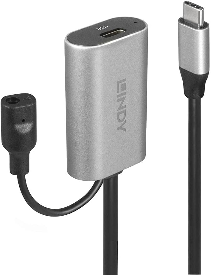 5m USB 3.1 Active Extension Cable Type C to C - Black/Silver