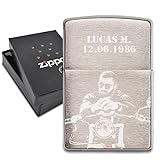 Zippo Amikado   Briquet chromé gravé avec Photo   idée Cadeau Fête des Pères