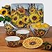Certified International Sunflower Bouquet 16 Piece Dinnerware Set, Service For 4
