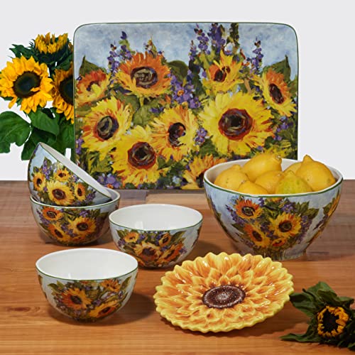 Pichet Multicolore 2,7 l Grand Broc de Table Motif Tournesol