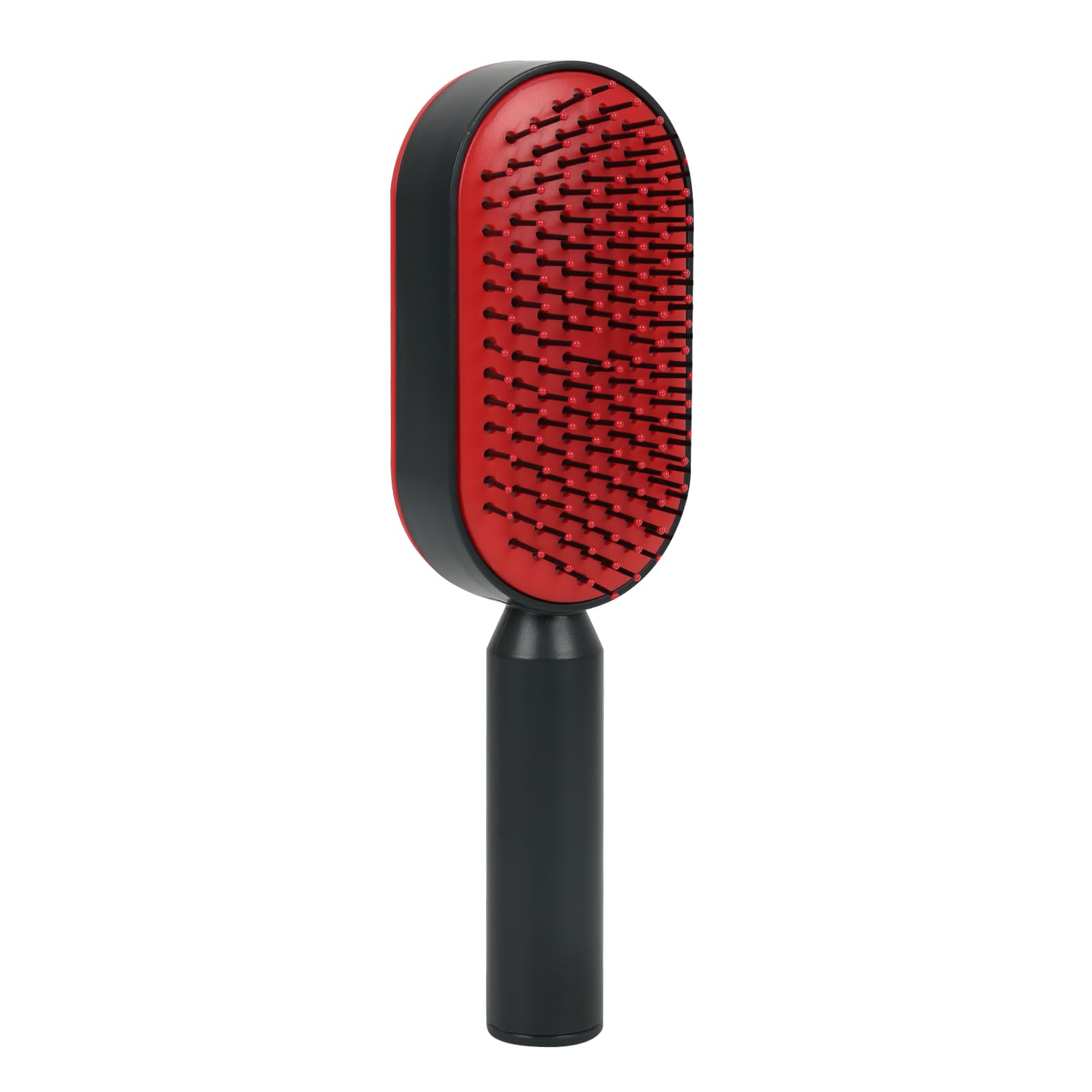 Kyaoayo Self Cleaning Bristle Paddle Hair Brush for Women Men - Soft Massage Airbag Comb for All Hair Types Wet and Dry (Bright Red) - Image 2