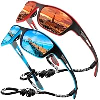 Perfectmiaoxuan Gafas de sol polarizadas deportivas hombre mujer conducción pesca senderismo Ciclismo Alpinismo Vacaciones Viajar Lanyard Gafas UV400
