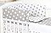 5 Piezas Juego de Cama bebé Protector Edredón Ropa de Cama para Cuna 120 x 60 cm, Estrellas Grises y Blancas