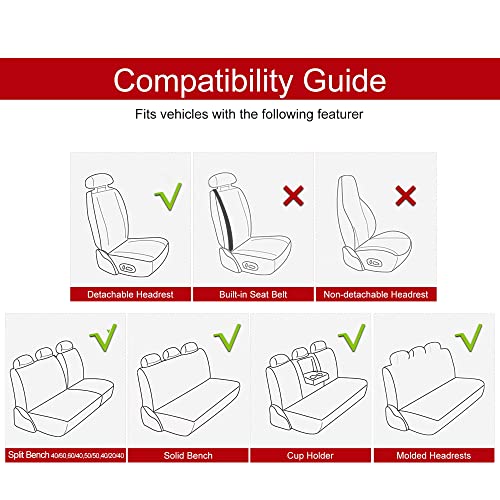 Image of Universal Front Leather Car Seat Covers Pink 2 Pcs Luxury Seat Covers, Anti-Slip Waterproof Auto Driver Cushions Fit SUV Pickup Van Sedan, Chevy Silverado GMC Sierra Dodge Ram Tacoma Ford