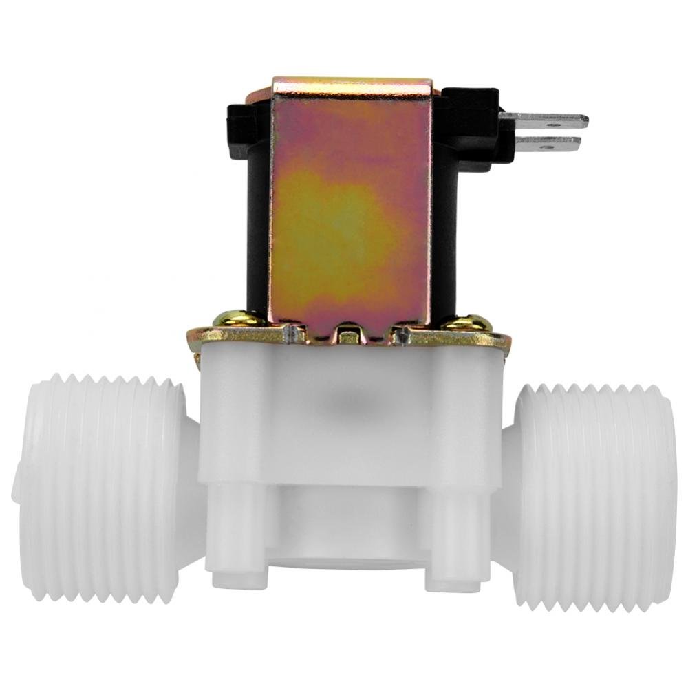 Vanne d'entrée d'eau N/C, DC 12 V DN20 G3/4 électrovanne magnétique électrique vanne électromagnétique en plastique normalement fermée interrupteur d'entrée d'eau