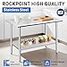 ROCKPOINT Stainless Steel Table for Prep & Work 24x48 Inches, NSF Metal Commercial Kitchen Heavy Duty Table with Adjustable Under Shelf and Table Foot for Restaurant, Home and Hotel