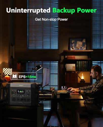 Image of GROWATT INFINITY 2000 Pro Portable Power Station, 2048Wh LiFePO4 Battery, 2400W AC Output Electric Generator, Solar Generator for Home Backup, Camping, RVs, EPS Emergency (Solar Panel Compatible)