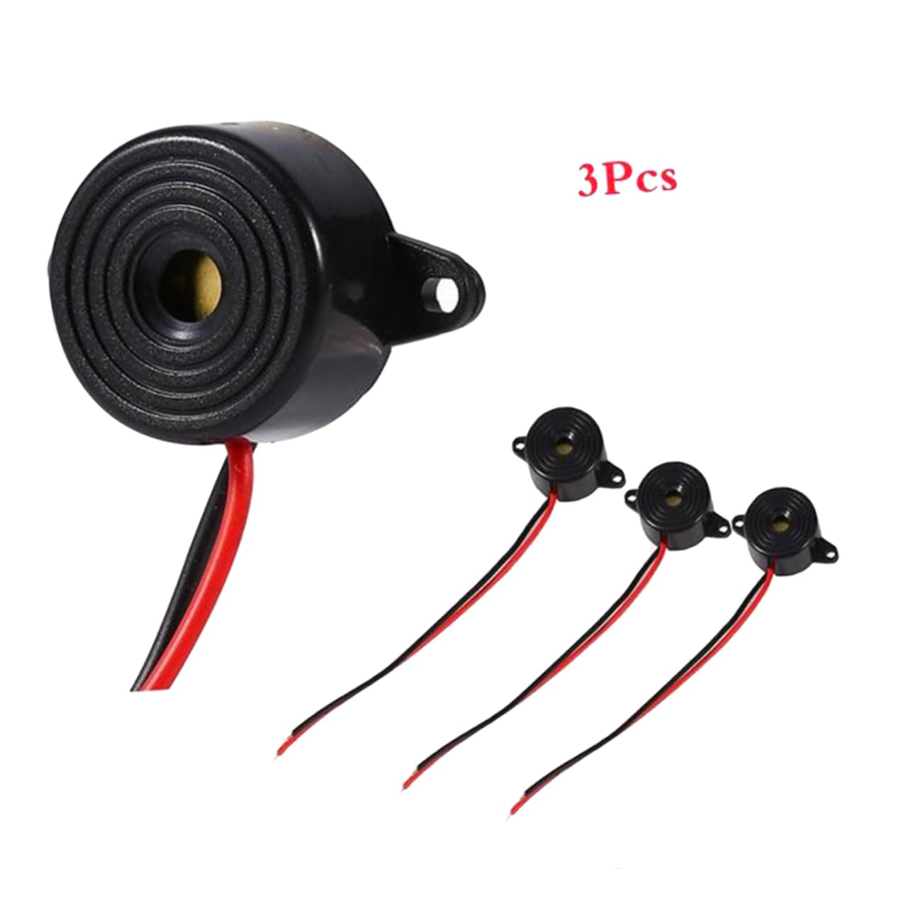 COSMEVIVI Electronic Buzzer Alarm Piezo Buzzer 3pcs 24v 85db Industrial Grade Black Abs Enclosed Buzzer