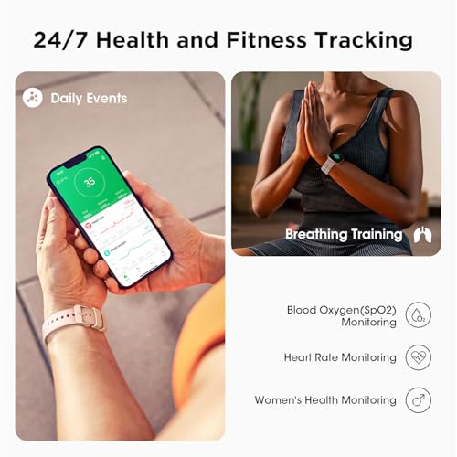 Smart-Watches-for-Women-Men-Gifts-Fitness-Tracker-with-MakeRecive-Call-10-Day-Battery-Life-Heart-Rate-SpO2-Sleep-Monitor-120-Sport-Mode-5ATM-Waterproof-Smartwatch-for-iOS-Android-Phones-3-Bands-Pink