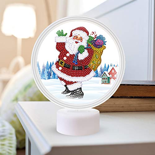sikiwind Decoração de Natal Papai Noel Faça Você Mesmo Formato Especial Broca Pintura Diamante Dispo