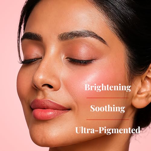 Image of Just Herbs Dewy Glow Blush Stick with Shea Butter & Cica for Eyes Cheeks and Lips For Women