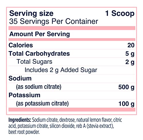 Vitassium Drinkmix - Pink Lemonade Ready-To-Mix Electrolyte Powder - Sodium And Potassium For On-The-Go Hydration - Non-Gmo, Vegan, Gluten & Allergen Free - 35 Servings Per Tub #TOP3
