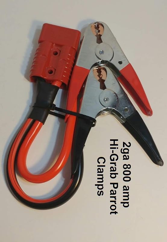 Cabo de partida e reforço 2 AWG PolePalUSA com desconexão rápida, conector vermelho 175 Series – 50,8 cm