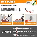 TORACK Garden Tool Organizer Wall Mount, Garage Folding Chair Storage Rack - Image 4