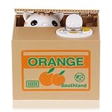 Pinkgarden Karikatur Katze Spardose für Kinder, Elektronische Automatisch Stehlende Münzbox mit Ton für Kinder Mädchen Spielzeug Geburtstag Geschenk