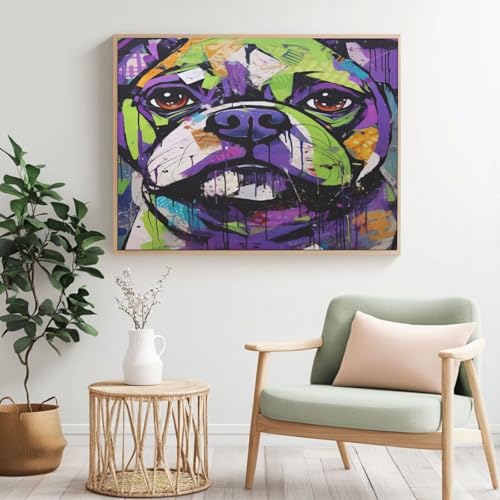 Peinture par numéros kit de peinture acrylique avec 6 pinceaux inclus