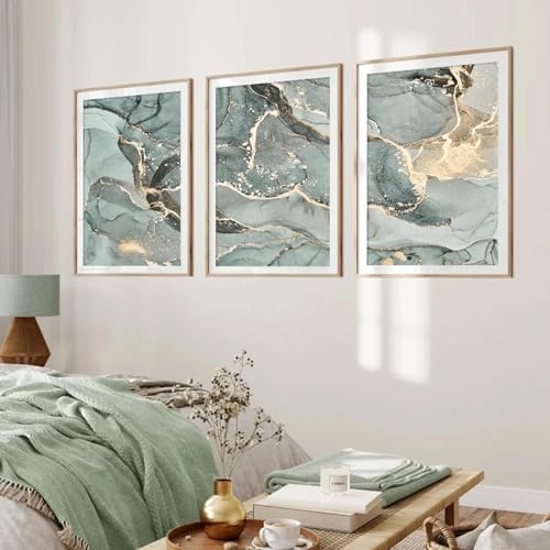 Décoration murale sur toile GELYX triptyque marbre 80x110 cm