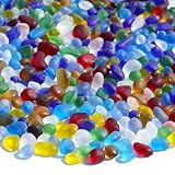 QYGL Sea Glass Stones - 2.9LB/46.4oz Colorful Frosted Glass Pebbles Gemstones - Perfect for Aquarium Rocks...