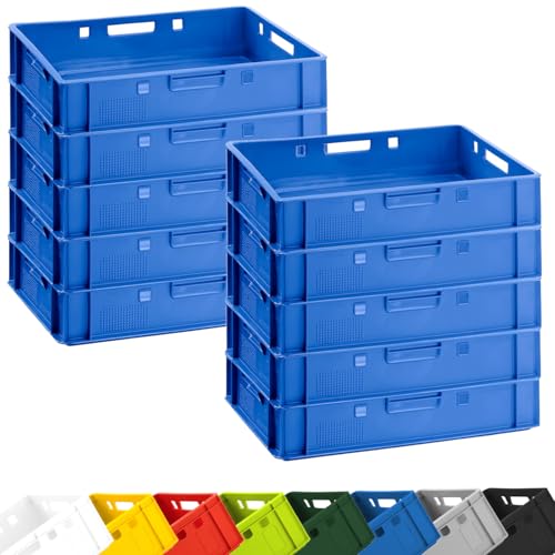 BURI 10 Stück Fleischkiste E1 Lagerkiste 60x40x12,5 cm Metzgerkiste...