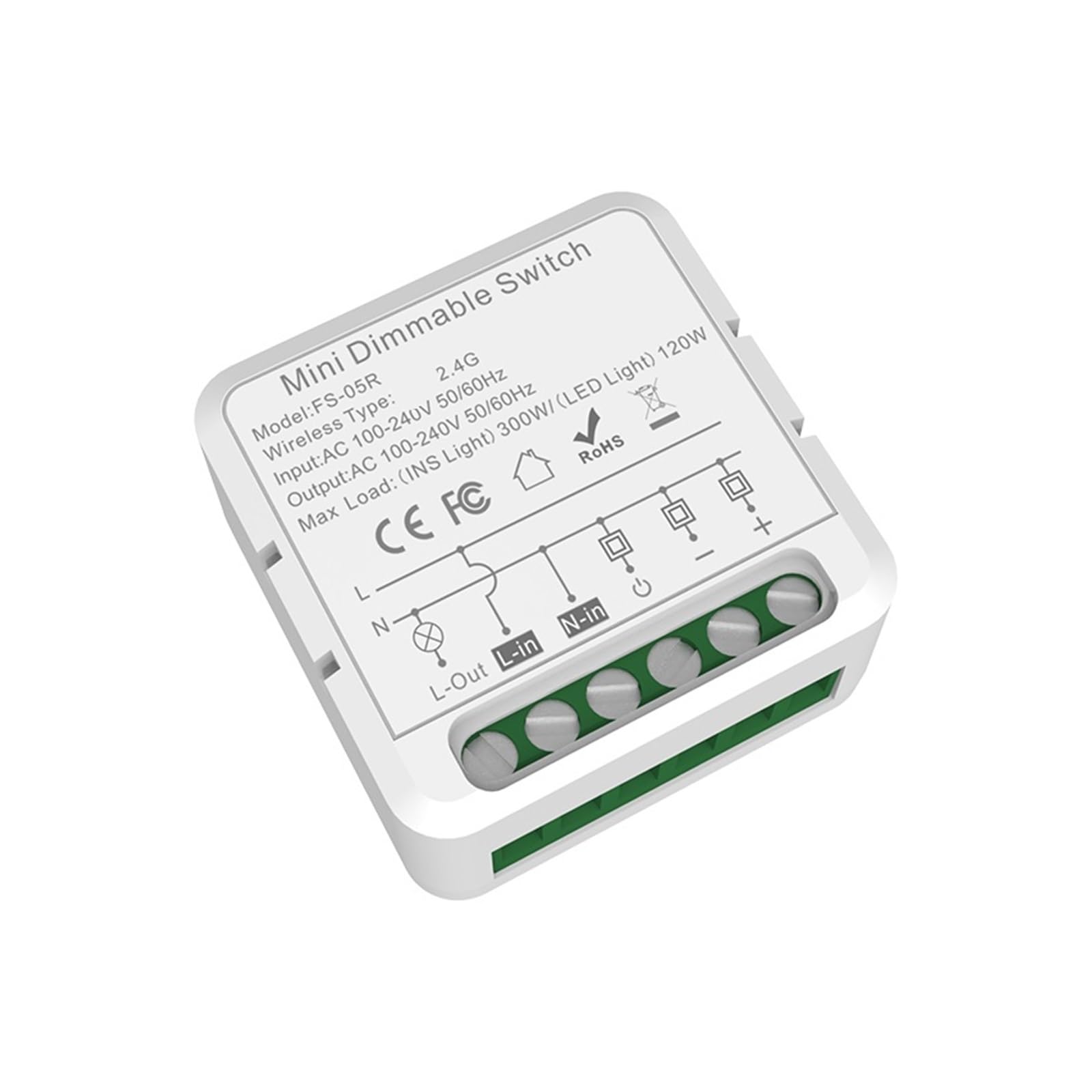 El módulo de interruptor de atenuación inteligente admite interruptor inteligente regulable de control bidireccional AC100-240V 50/60Hz
