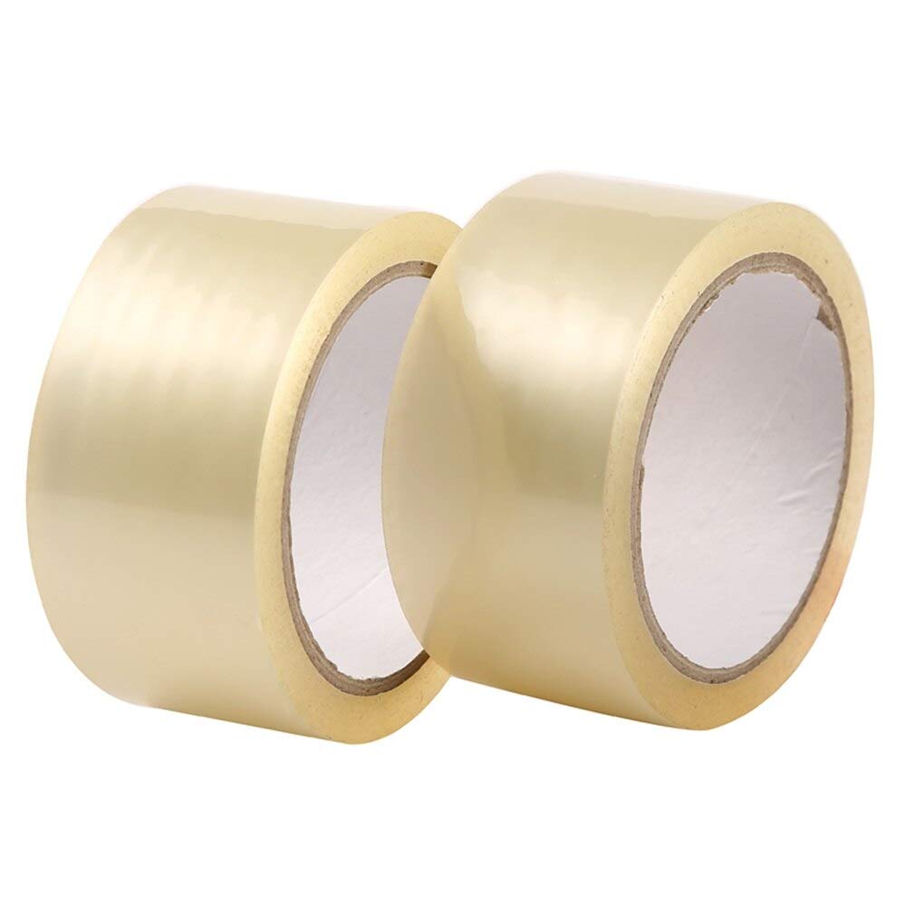 TotalPack Wytrzymała mocna brązowa/przezroczysta taśma do pakowania 48 mm x 66 m - mocna brązowa/przezroczysta rolka taśmy do uszczelniania paczek, pudełek. Korzystanie podczas przeprowadzki. (przezroczyste, 144 rolki)
