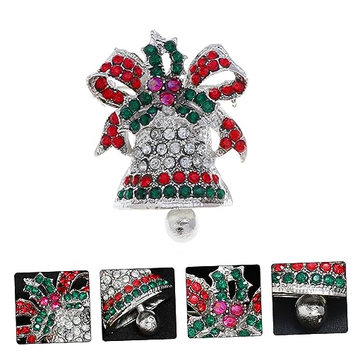 OATIPHO Broche de Campana Navideña Broche de Campana Navideña Prendedor Navideño Pecho para Decoración de Vacaciones Casa o Obsequio para Amigos