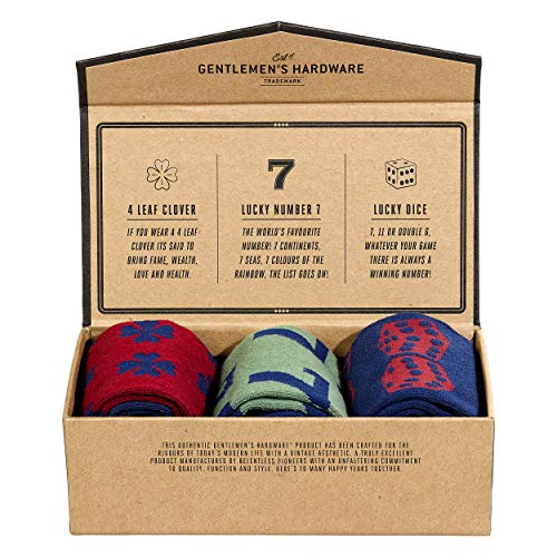 Gentlemen's Hardware Cotton Blend Men's Lucky Socks Shoe Size 7.5-11.5, Set of 3 Pairs4