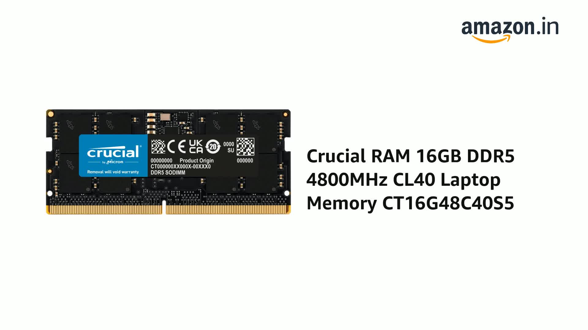 メモリー crucial 16gb ddr5-4800 sodimm cl40 Crucial RAM 32GB Kit (2x16GB) DDR5 4800MHz CL40 Laptop Memory