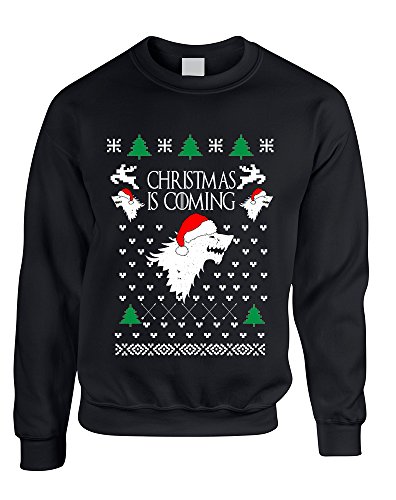 ALLNTRENDS Adult Sweatshirt Christmas Is Coming House Stark Ugly Xmas Gift