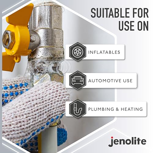 JENOLITE Gasleckdetektor-Spray, nicht brennbar und nicht korrosiv, 400 ml, Erkennung von Lecks in Heizung, Sanitär, Klimaanlage und mehr, DVGW-zertifiziert