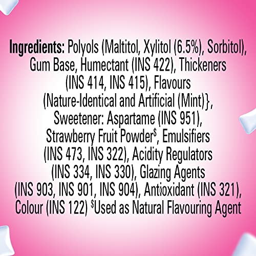 Image of Happydent Wave, Xylitol Sugarfree Fruity Flavour, Bubble Gum Bottle Pack, 231.2g (Pack of 8)