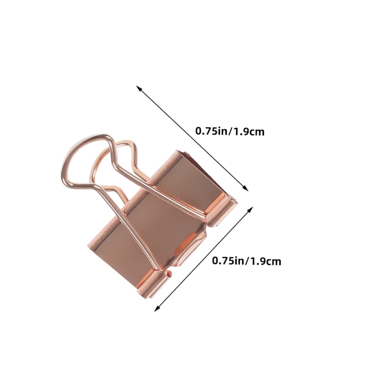 Angoily 100 Stück Metall Binder Clips Roségold Langlebige Elektrobeschichtete Büroklammern mit Starkem Halt Praktisch und Multifunktional für Dokumentenorganisation Schul Bürobedarf