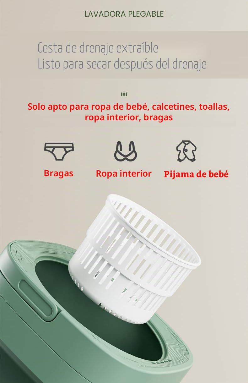 12L Portable Washing Machine, Mini Lavadora portatil con Centrifugado, Lavadora pequeña para Ropa de Bebé, Ropa Interior o Artículos Pequeños, Dormitorio, Camping -EU Power(Rosa)
