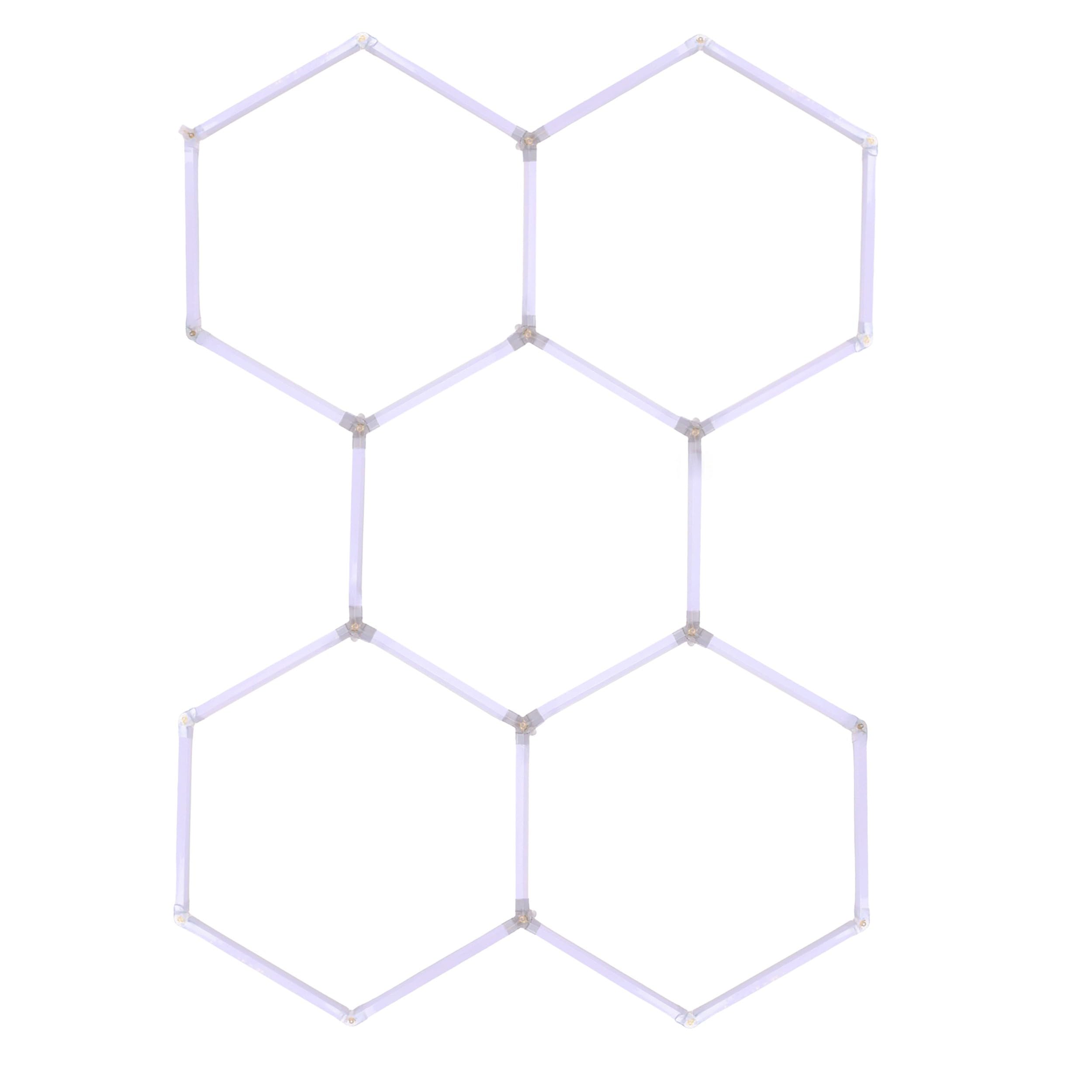 EinParts EPHCL07 lampa LED Hexagon 243x166 cm 5 modułów 21120 lm 6500K zimna biel do garażu warsztatu detailingu