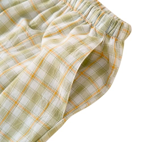Image of STMAHER Women's 2 Piece Cotton Pajama Sets Long Sleeve Sleepwear Button Down Soft Lightweight Pj Pants Set With Pockets