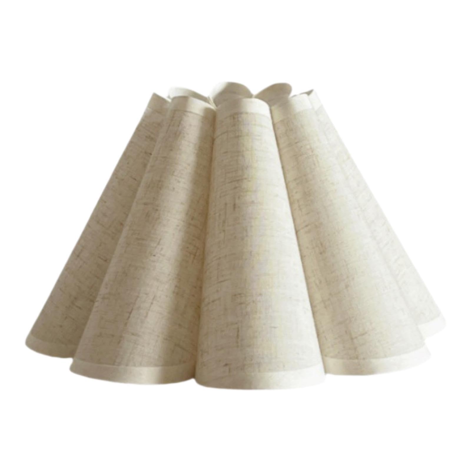 Flax Rustic-Chic Cloth Petal Lampshade, Floor Light Cloth Shade, Lamp Cover, Pendant Light Lamp Shade, Chandelier Shade Replacement, Decor for Hotel Home Ceiling Dining Room (Flax) — image 1