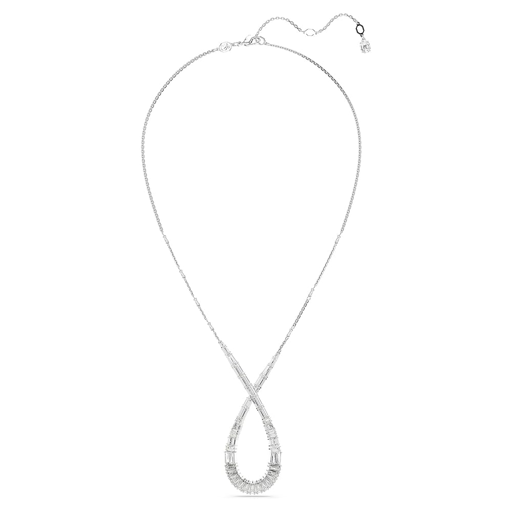 SWAROVSKI Hyperbola Y字型ネックレス　インフィニティ Hyperbola Y necklace, Infinity, White, Rose gold-tone plated