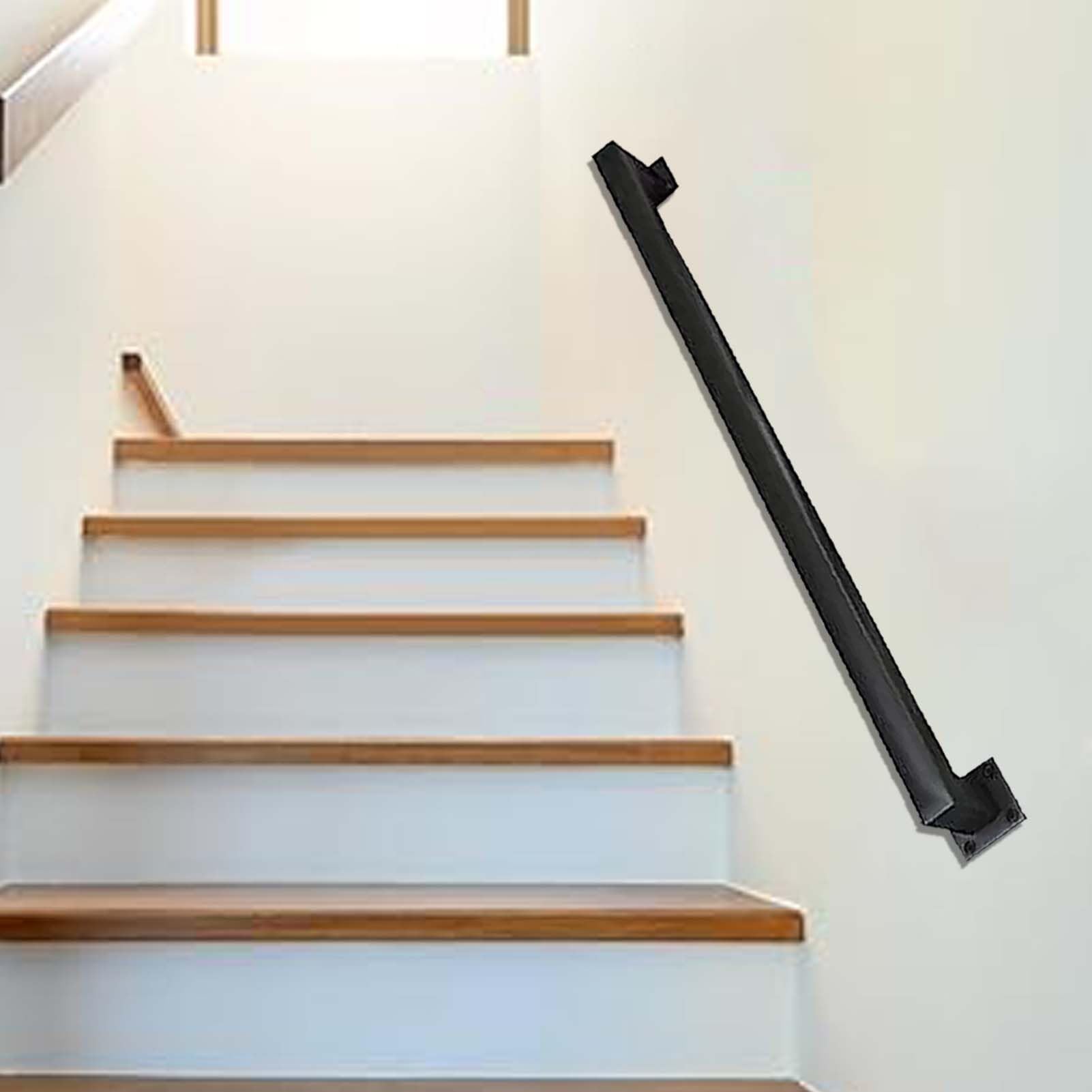 Rampe d'escalier en fer forgé noir 300cm au design élégant et sécurisé