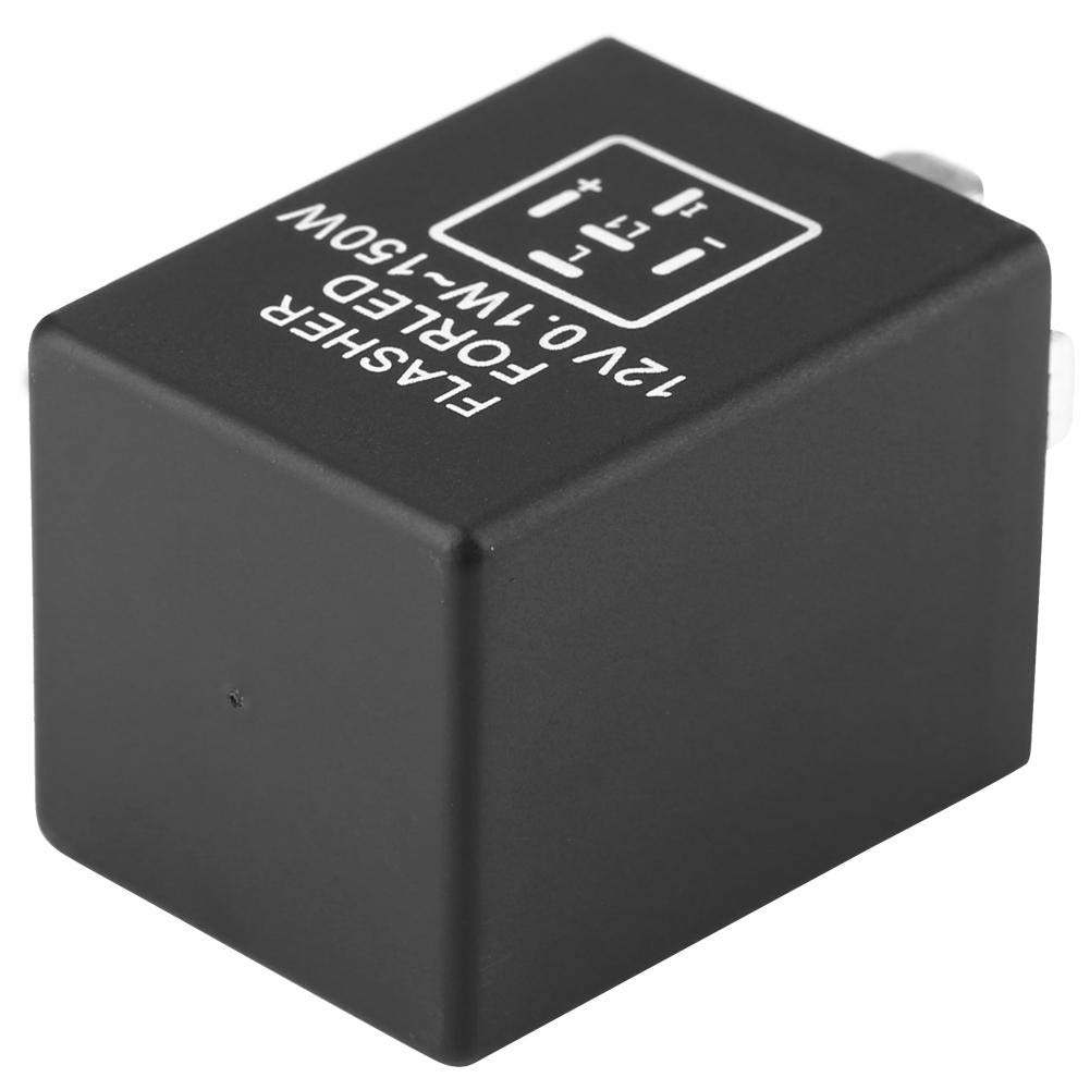 Yctze 5-Pin EP27 FL27 12V Plug & Play Car Flasher Relay Decoder for LED Turn Signal Light [PVC] (czarny)